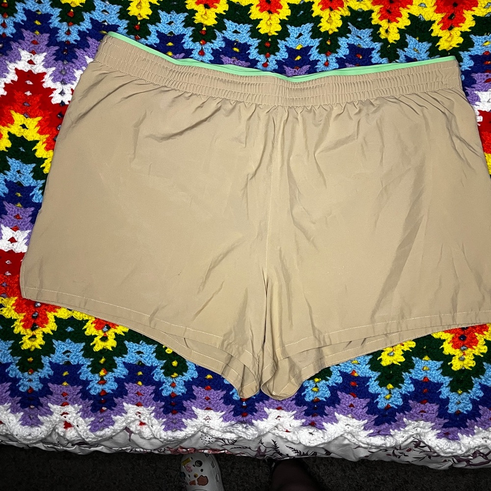 khaki athletic shorts